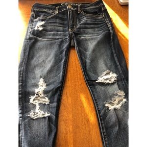 American Eagle ripped skinny jeans